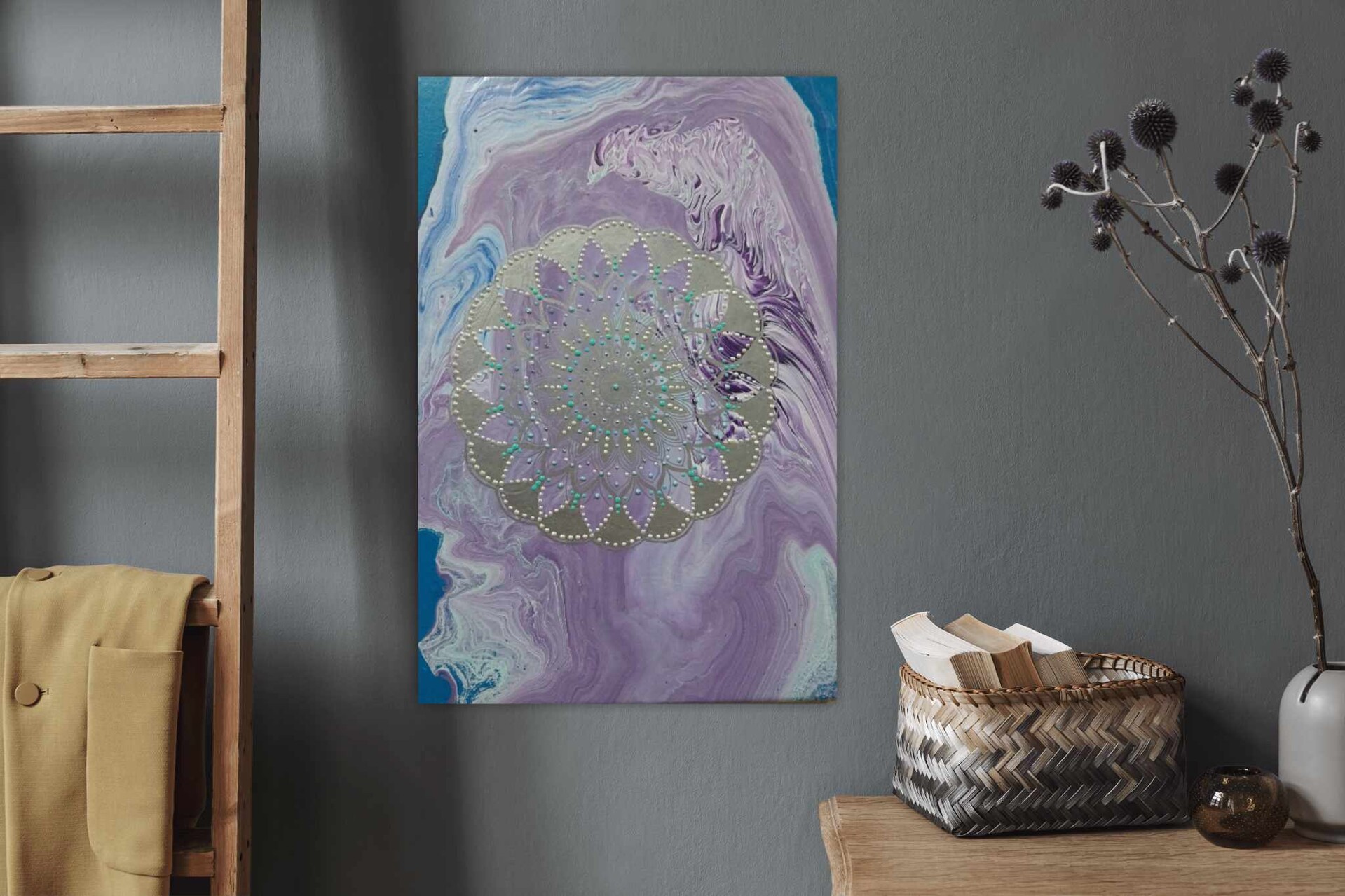 Mandala v akryle